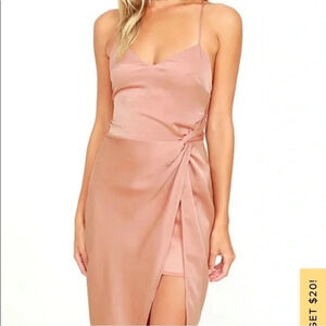 NBD Georgia satin midi dress